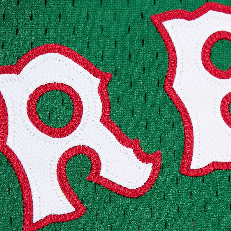 Mitchell & Ness David Ortiz Kelly vert Boston Red Sox Cooperstown Collection maillot d'entraînement au bâton en maille pour hommes