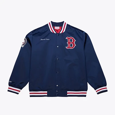 Men's Mitchell & Ness David Ortiz Navy Boston Red Sox Legends Collection Lightweight Satin Full-Snap Jacket