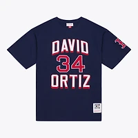 T-shirt premium Mitchell & Ness David Ortiz bleu marine de la collection Boston Red Sox pour homme