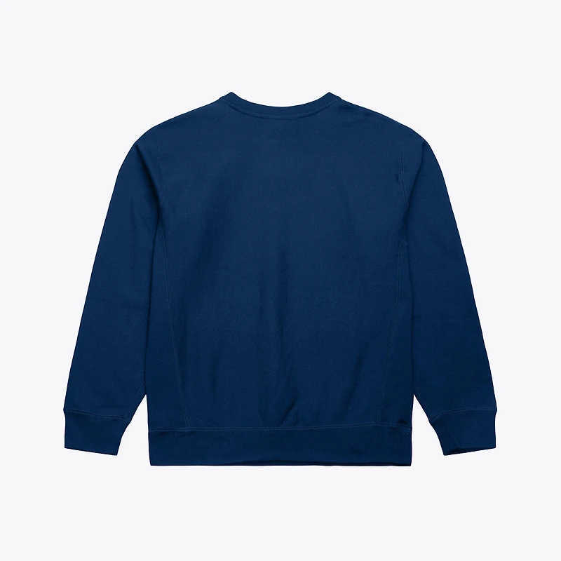 Men's Mitchell & Ness David Ortiz Navy Boston Red Sox Stripes Name Number Crewneck Sweatshirt