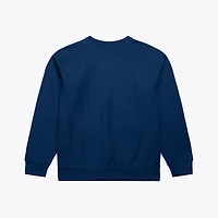Men's Mitchell & Ness David Ortiz Navy Boston Red Sox Stripes Name Number Crewneck Sweatshirt