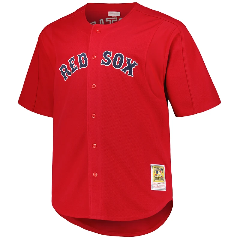 Men's Mitchell & Ness David Ortiz Red Boston Sox Big Tall Cooperstown Collection Batting Practice Replica Jersey