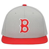 Casquette snapback basique Mitchell & Ness grise Boston Red Sox Cooperstown Collection pour homme