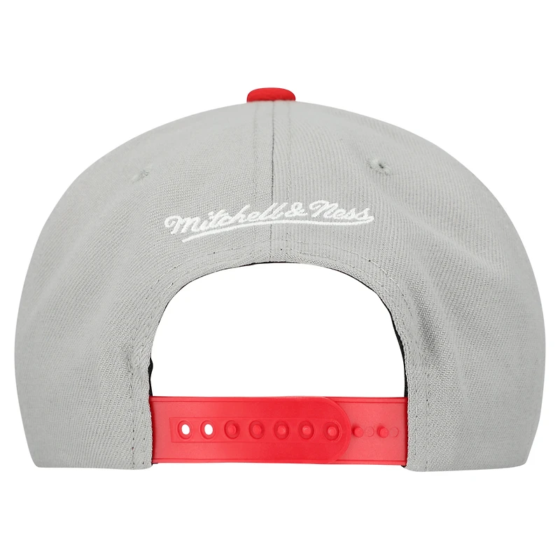 Casquette snapback basique Mitchell & Ness grise Boston Red Sox Cooperstown Collection pour homme