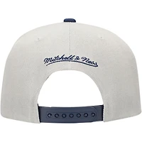 Men's Mitchell & Ness Gray Boston Red Sox Knock Out Panel Snapback Hat