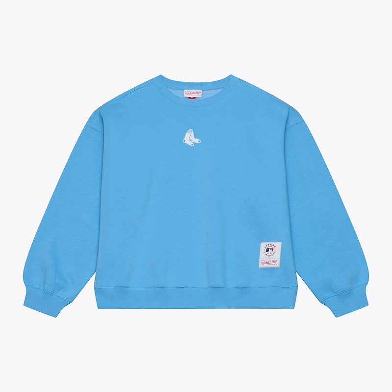 Men's Mitchell & Ness Light Blue Boston Red Sox Insignia Fleece Sweatshirt
