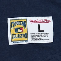 Men's Mitchell & Ness Navy Boston Red Sox Cooperstown Collection Legendary Raglan Slub Henley 3/4-Sleeve T-Shirt
