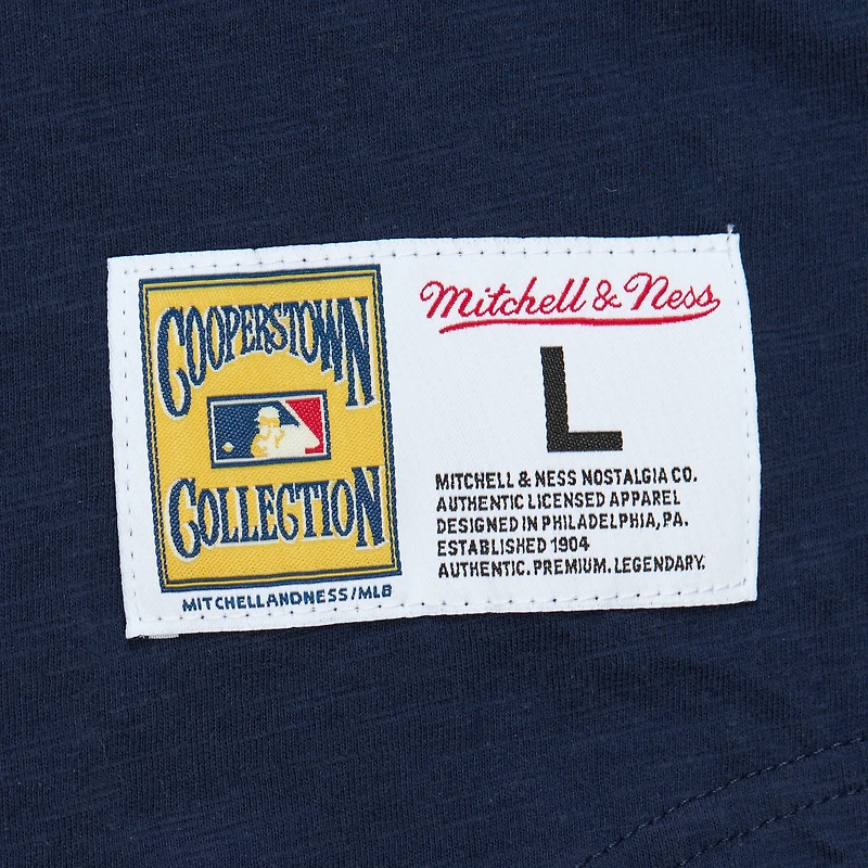 T-shirt à manches 3/4 légendaire Raglan Slub Henley de la collection Cooperstown des Red Sox Boston Mitchell & Ness pour hommes