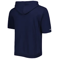 Chandail à capuchon manches courtes en molleton délavé Collection Cooperstown des Red Sox de Boston Mitchell & Ness pour homme, bleu marine