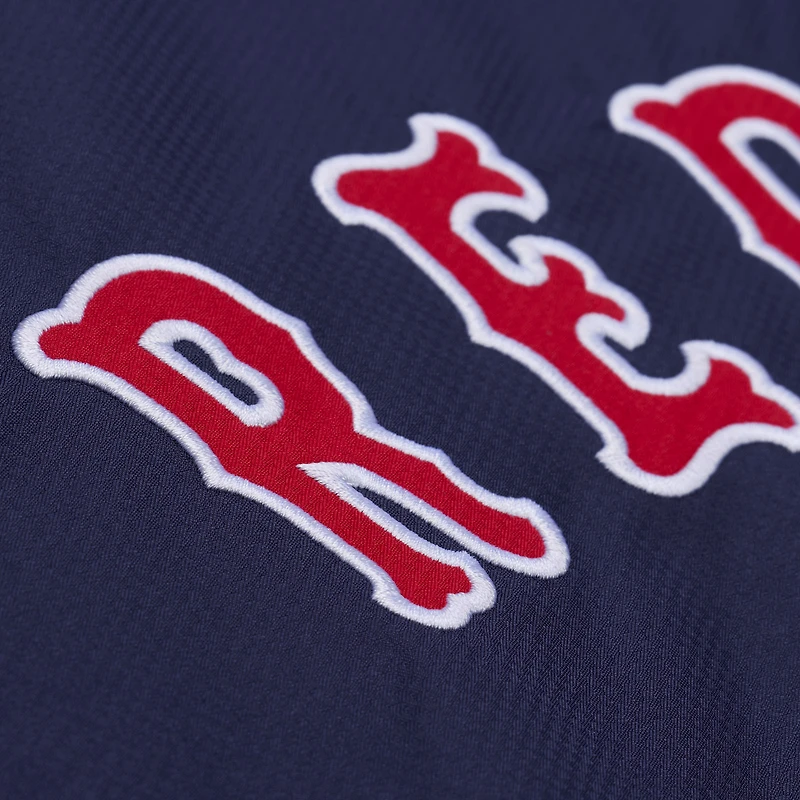 Veste d'entraîneur à capuche Mitchell & Ness bleu marine Boston Red Sox pour homme