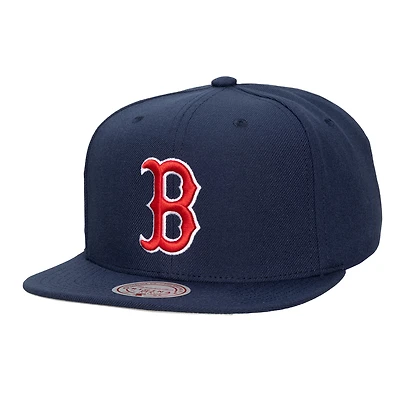 Casquette snapback Mitchell & Ness bleu marine Boston Red Sox pour homme