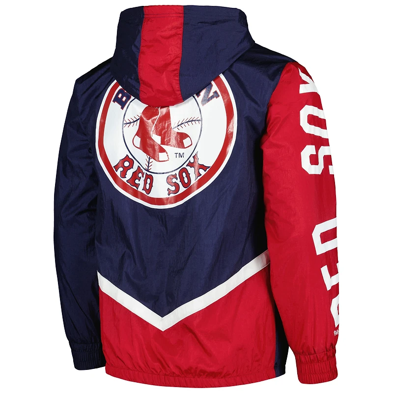 Men's Mitchell & Ness  Navy Boston Red Sox Undeniable Full-Zip Hoodie Windbreaker Jacket