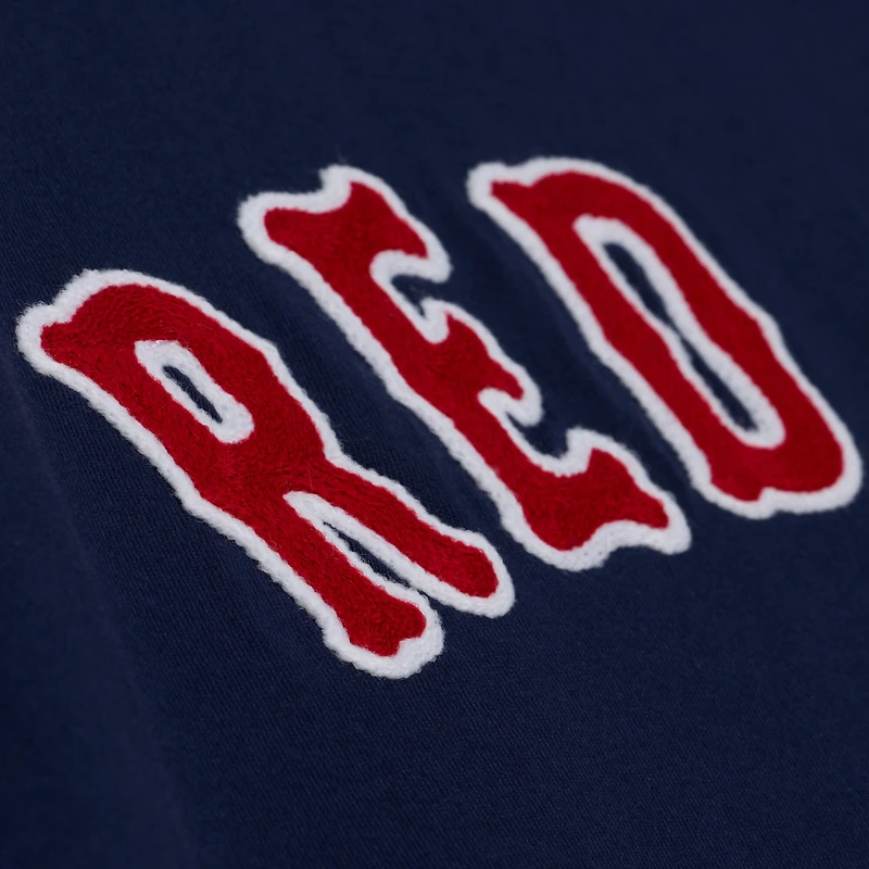 T-shirt Mitchell & Ness bleu marine Boston Red Sox Wild Pitch Ringer pour homme