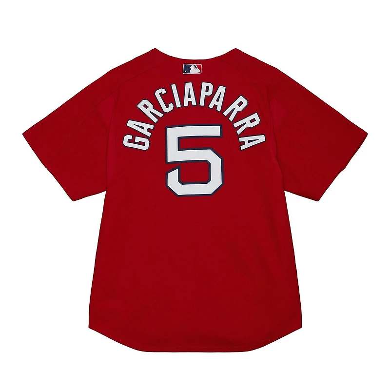 Maillot Homme Mitchell & Ness Nomar Garciaparra Rouge Boston Red Sox 2004 Authentique Batting Practice