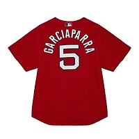 Maillot Homme Mitchell & Ness Nomar Garciaparra Rouge Boston Red Sox 2004 Authentique Batting Practice