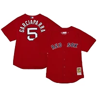 Maillot Homme Mitchell & Ness Nomar Garciaparra Rouge Boston Red Sox 2004 Authentique Batting Practice