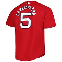 Mitchell & Ness Nomar Garciaparra Red Boston Sox Cooperstown Collection Maillot boutonné d'entraînement au bâton en maille pour homme