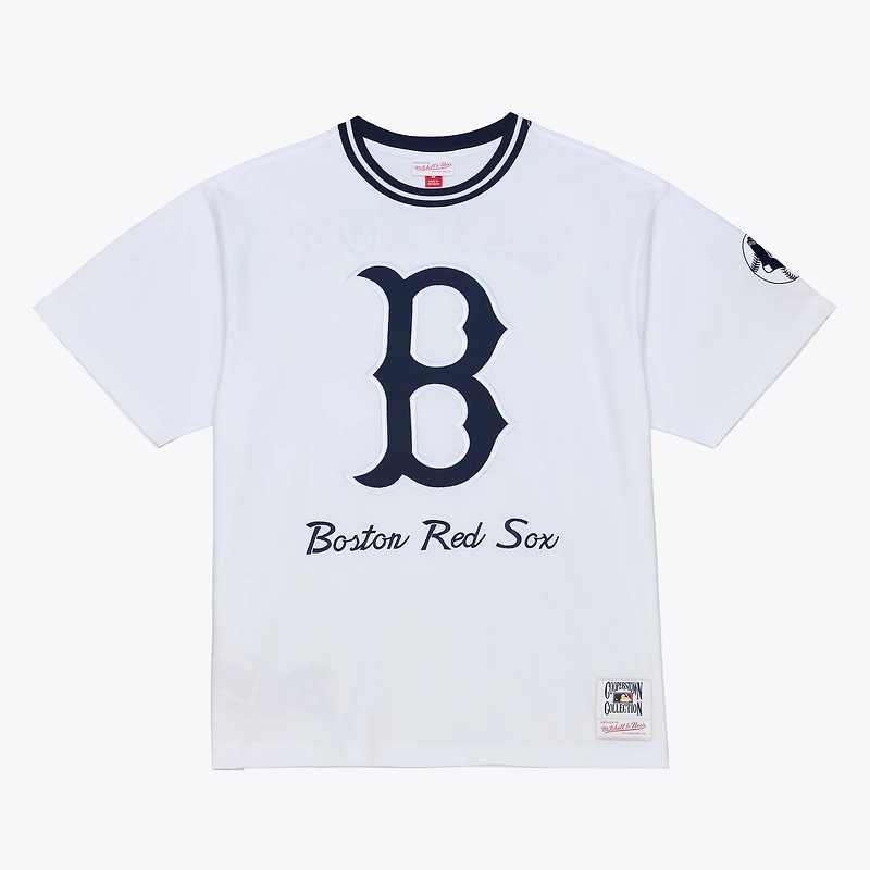 T-shirt homme Mitchell & Ness blanc Boston Red Sox Cooperstown Collection Arctic