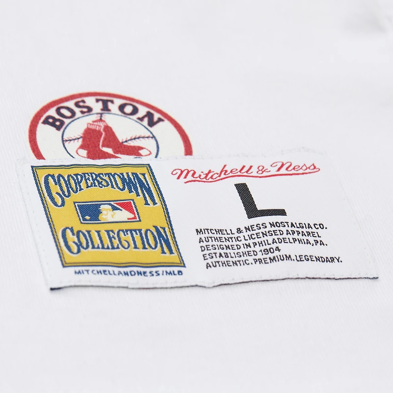 Men's Mitchell & Ness White Boston Red Sox Cooperstown Collection Team Origins Premium T-Shirt
