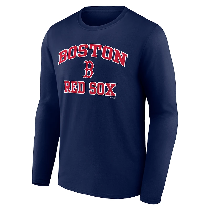 Men's Navy Boston Red Sox Heart & Soul Long Sleeve T-Shirt