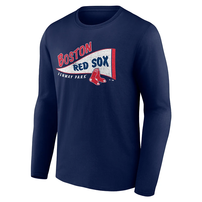 Men's Navy Boston Red Sox Hometown Graphic Long Sleeve T-Shirt