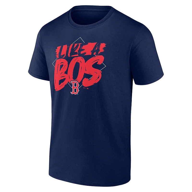 T-shirt bleu marine pour homme « Boston Red Sox Like a BOS »