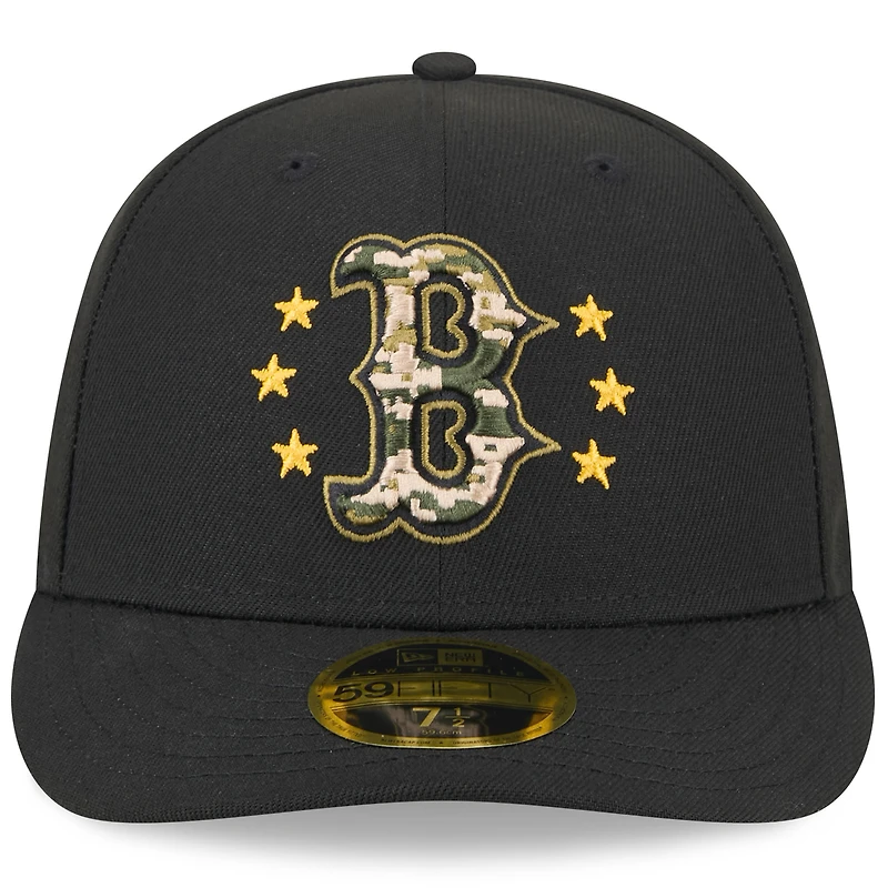 Casquette ajustée 59FIFTY Low Profile pour hommes des Red Sox de Boston New Era noire