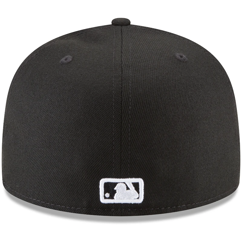 Casquette ajustée New Era 59FIFTY noire pour homme, Boston Red Sox
