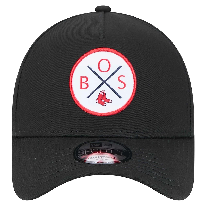 Casquette ajustable 9FORTY A-Frame noire des Red Sox de Boston de New Era pour homme