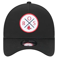 Casquette ajustable 9FORTY A-Frame noire des Red Sox de Boston de New Era pour homme