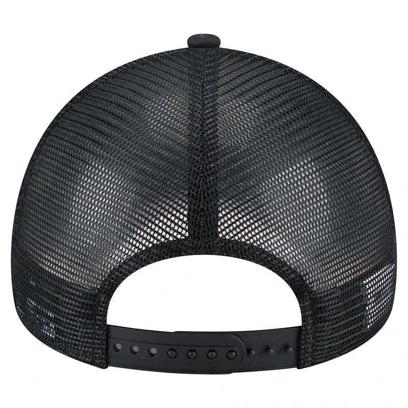 Men's New Era  Black Boston Red Sox 9FORTY A-Frame Trucker Adjustable Hat