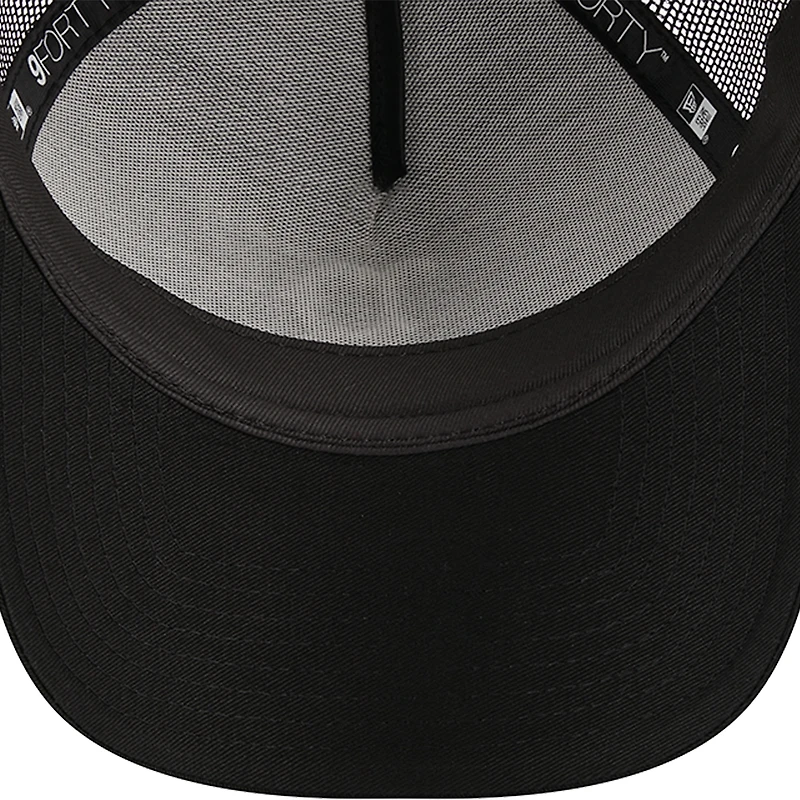 Men's New Era Black Boston Red Sox A-Frame 9FORTY Trucker Adjustable Hat