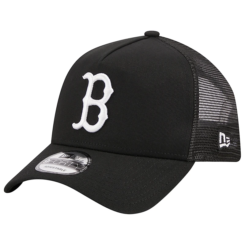 Casquette réglable Trucker A-Frame 9FORTY New Era noire des Red Sox de Boston pour hommes