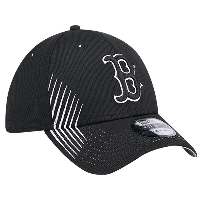 Casquette flexible Active Dash Mark 39THIRTY des Red Sox de Boston New Era pour hommes, noire