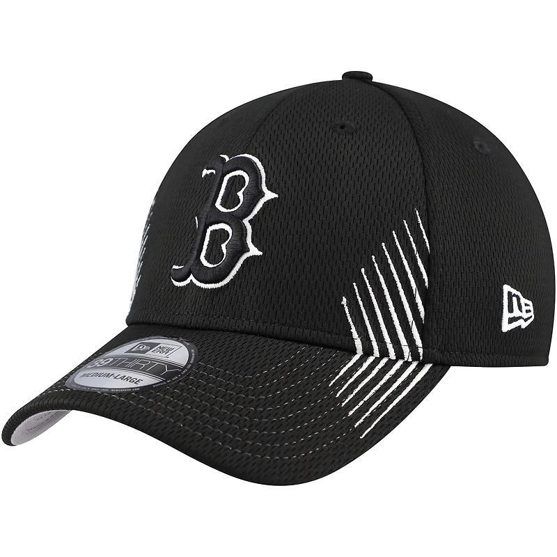 Casquette flexible Active Dash Mark 39THIRTY des Red Sox de Boston New Era pour hommes, noire
