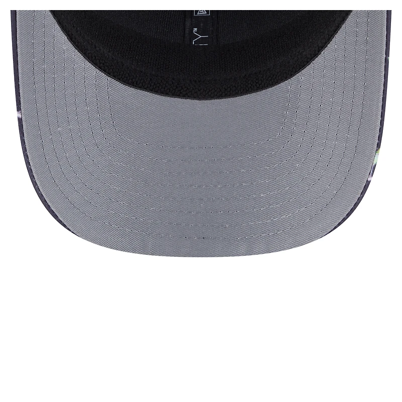Men's New Era Black Boston Red Sox Adventure Drinks Pattern 9SEVENTY Stretch-Snap Hat