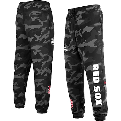 Pantalon de jogging à motif camouflage Boston Red Sox New Era pour homme, noir