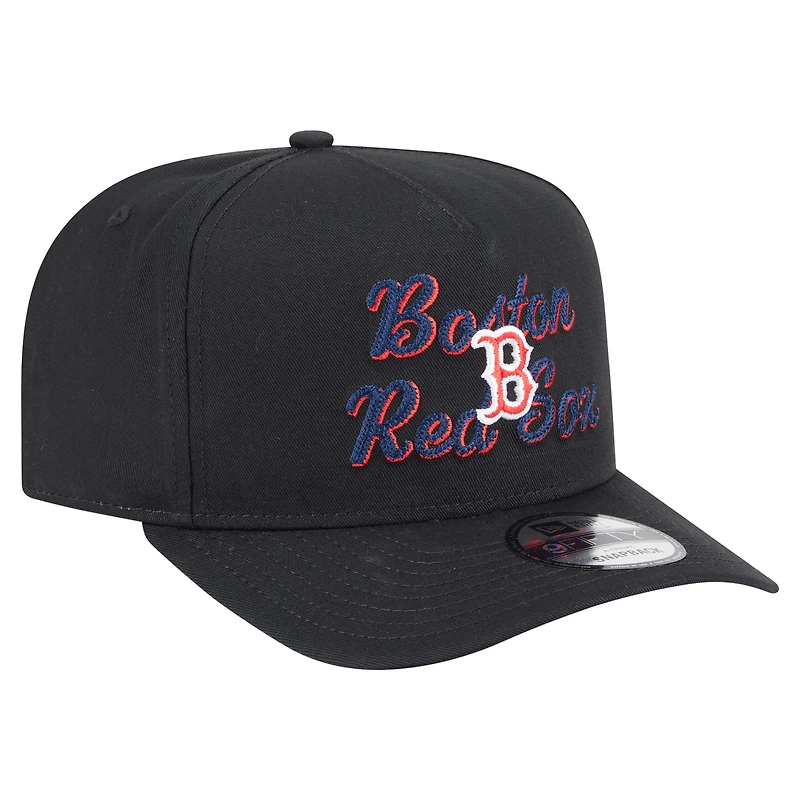 Casquette snapback 9FIFTY A-Frame noire Boston Red Sox pour homme New Era