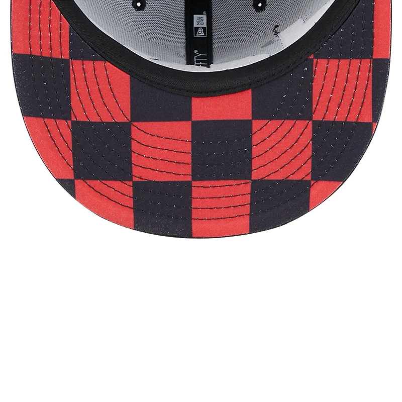 Casquette ajustée 59FIFTY sous-visière à carreaux noire Boston Red Sox New Era pour homme