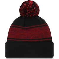 Bonnet en tricot à revers avec pompon Boston Red Sox New Era pour homme, noir