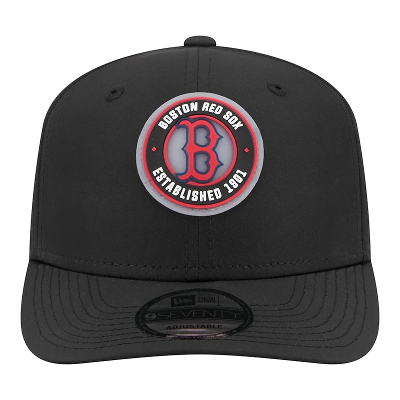 Men's New Era  Black Boston Red Sox Circle 9SEVENTY Adjustable Hat