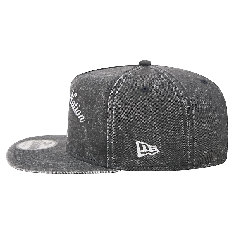 Casquette snapback New Era 9FIFTY noire pour homme, logo Boston Red Sox City, style A-Frame.