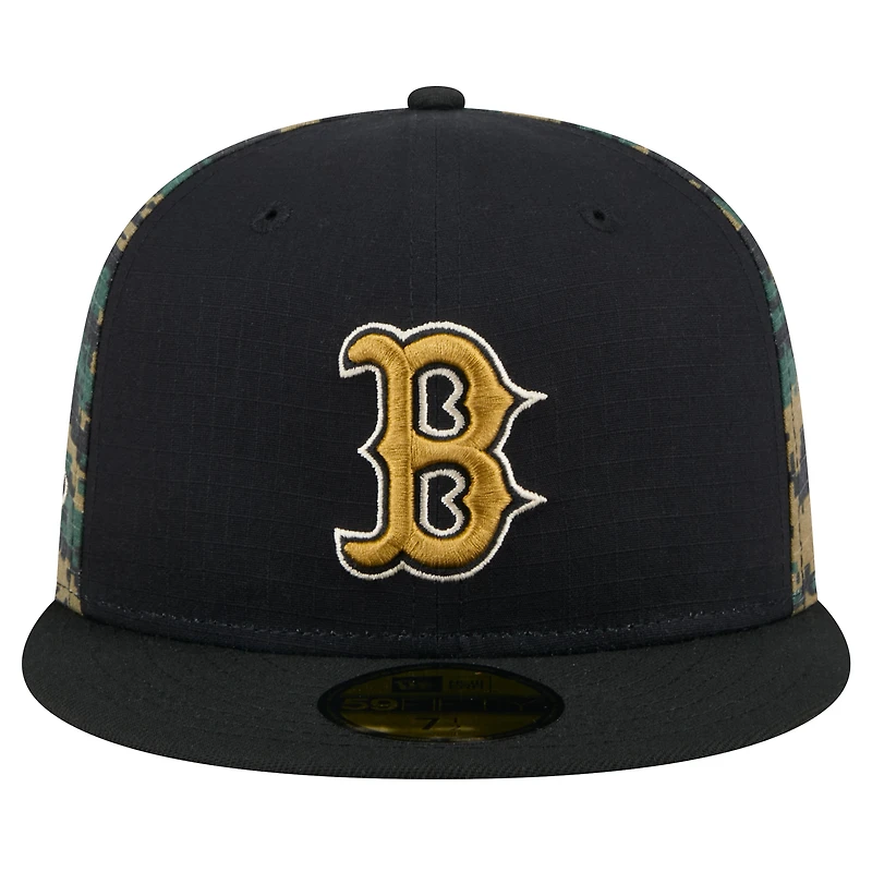 Casquette ajustée 59FIFTY Digi Camo Boston Red Sox noire New Era pour homme