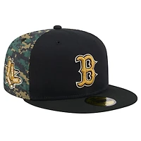 Men's New Era Black Boston Red Sox Digi Camo 59FIFTY Fitted Hat