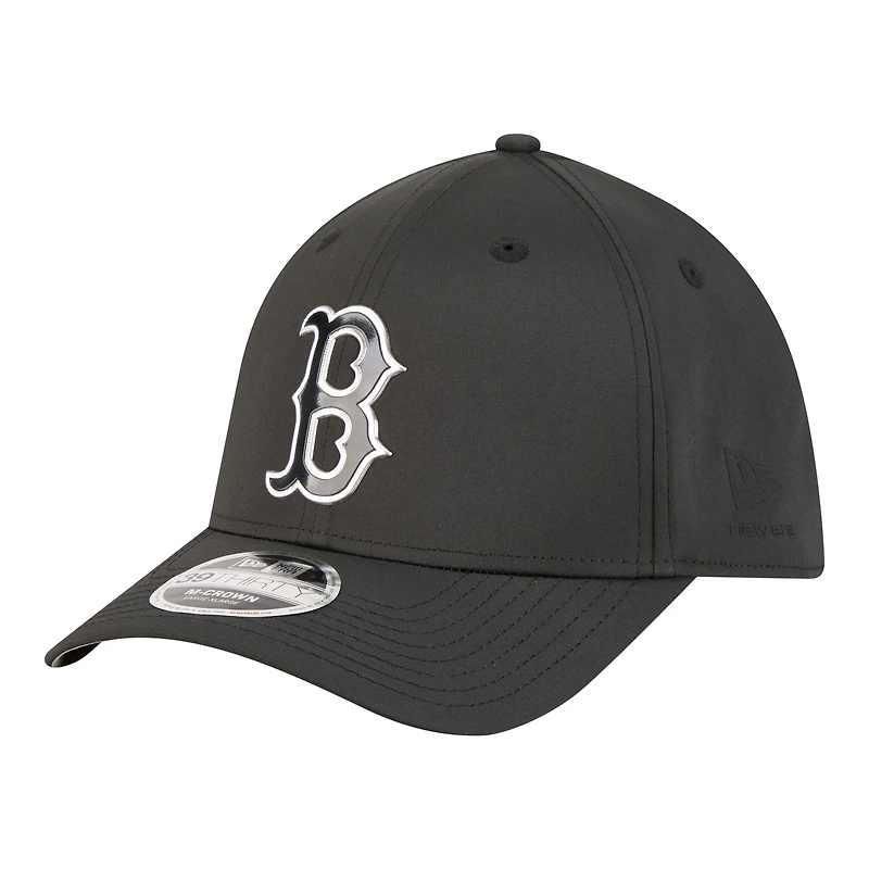 Men's New Era Black Boston Red Sox Metallic 39THIRTY M-Crown Flex Hat