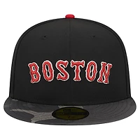 Men's New Era Black Boston Red Sox Metallic Camo 59FIFTY Fitted Hat