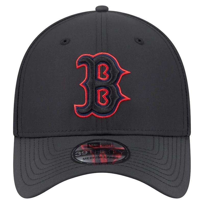 Casquette New Era 39THIRTY Flex noire des Boston Red Sox pour homme