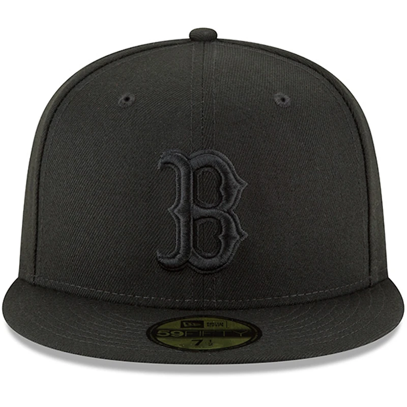 Casquette ajustée 59FIFTY de base avec logo principal des Boston Red Sox New Era pour homme, noire