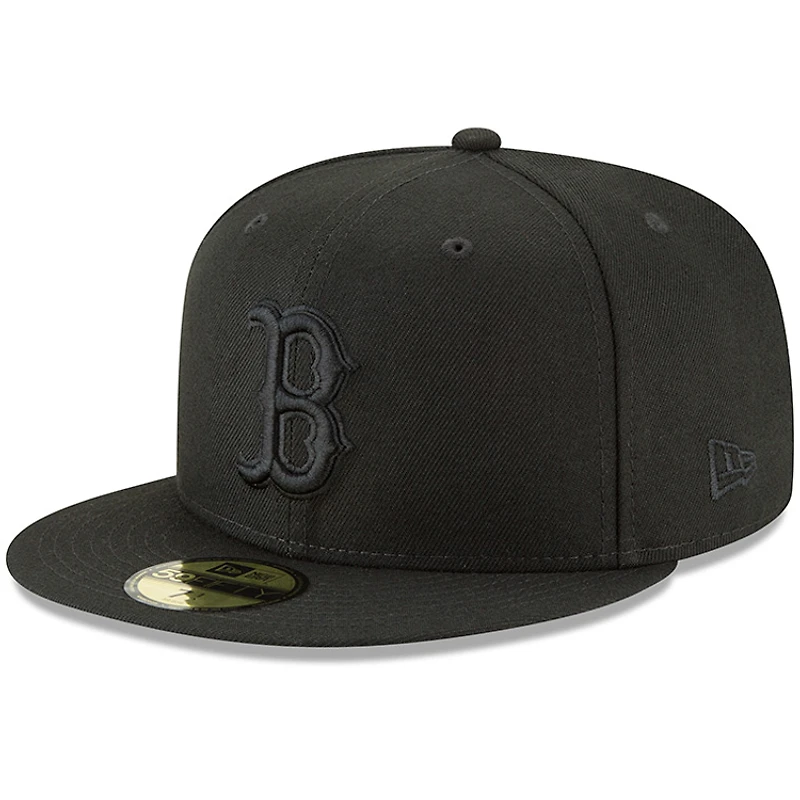 Casquette ajustée New Era 59FIFTY Basic pour homme, logo principal des Boston Red Sox, noire