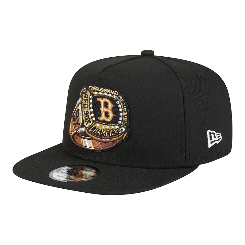 Casquette snapback New Era 9FIFTY Ring A-Frame Boston Red Sox noire pour homme